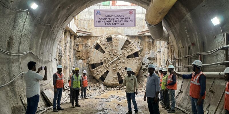 Tata marks 11th breakthrough on Chennai Metro