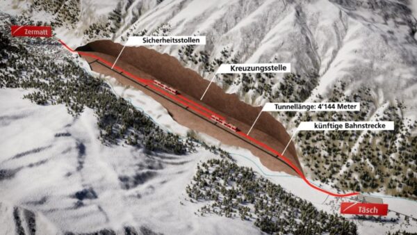 Mattertal Tunnel Moves Towards Construction of New Rail Link to Zermatt