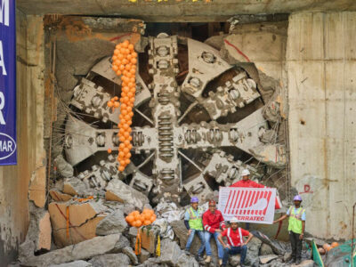 Delhi Metro Phase IV Silver Line breakthrough