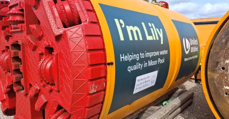 Giant tunnel boring machine Knutsford
