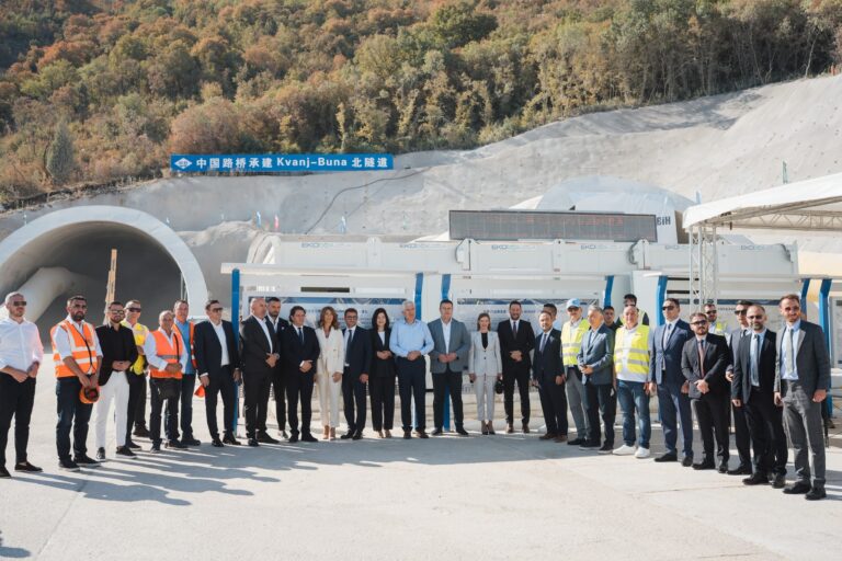 Kvanj Tunnel breakthrough