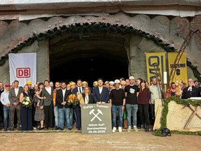 Breakthrough for new Cornberg rail tunnel