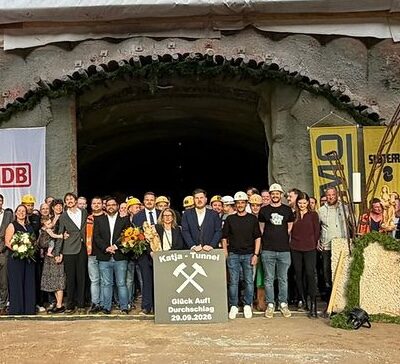 Breakthrough for new Cornberg rail tunnel
